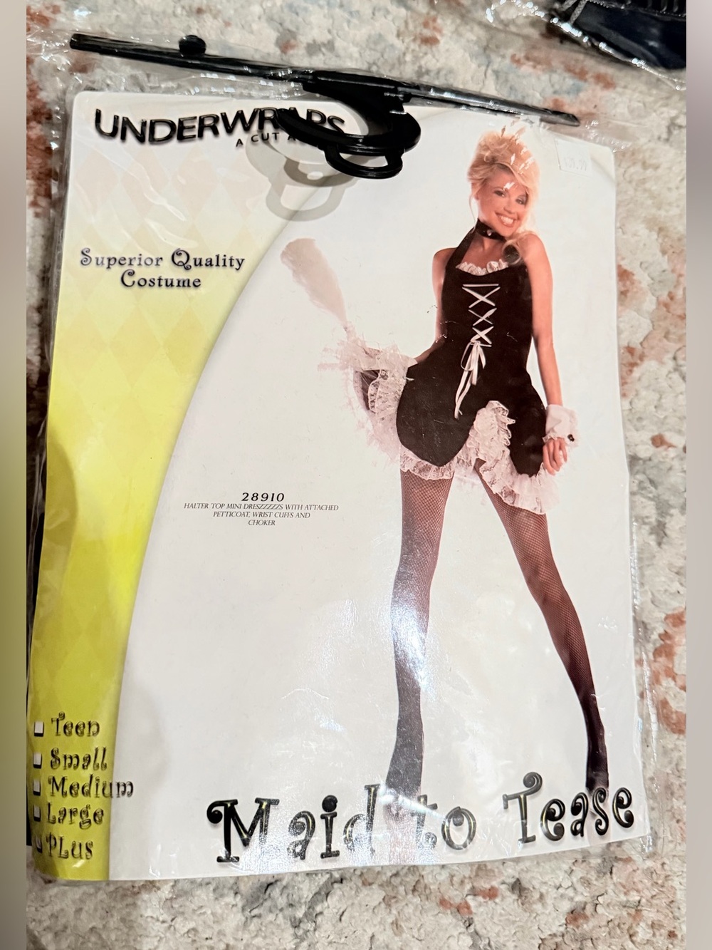 New Maid-to-Tease Black & White Costume Dress